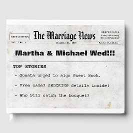 Tidningsartikel ThMeed Bröllop Guest Bok