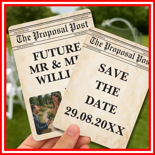 Tidningsbild för Rustic Roligt - Spara datum Inbjudningar (Skapare uppladdad)