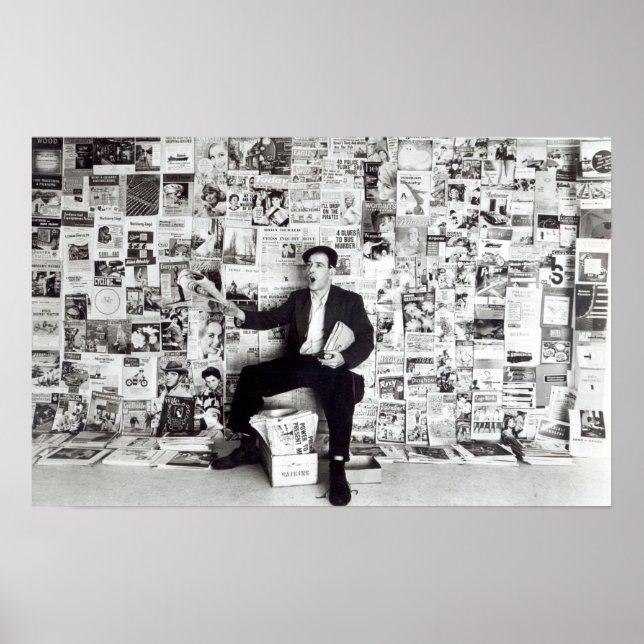 Tidningsförsäljare, 1960 poster (Framsidan)