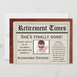 Tidningsinbjudan för Photo Pension Party Inbjudningar