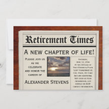 Tidningsinbjudan till pension Party Roligt 