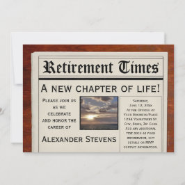 Tidningsinbjudan till pension Party Roligt  Inbjudningar