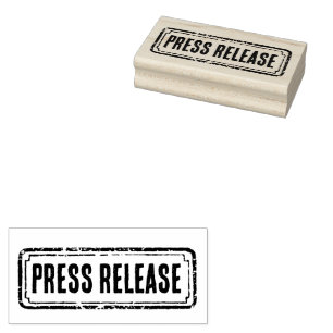Tidningsinspirerad Distressed Pressrelease Stämpel
