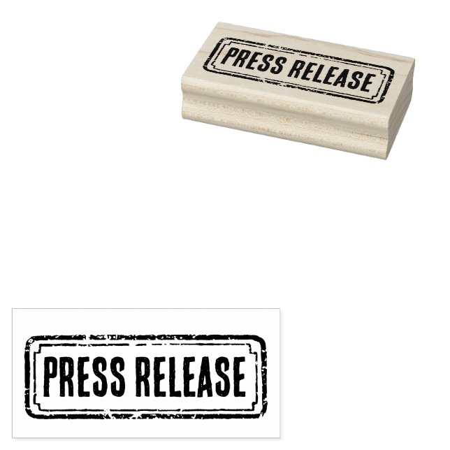 Tidningsinspirerad Distressed Pressrelease Stämpel (Stämplad)