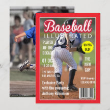Tidningskändisbaseboll Födelsedagsfest Foto