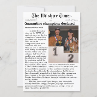 Tidningskort för helgdag eller tillkännagivande julkort