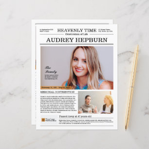 Tidningsmall för minnesprogram