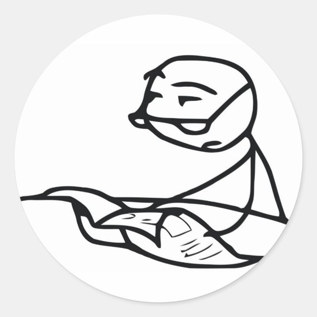 Tidningspapper Guy Runt Klistermärke (Framsida)