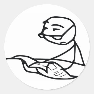 Tidningspapper Guy Runt Klistermärke