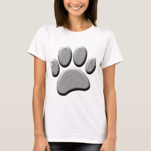 Tidningspapper Halftone Tecknad hund Tass avtryck T Shirt
