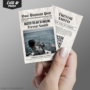 Tidningsrapport, Affärskort, fiskeredskap