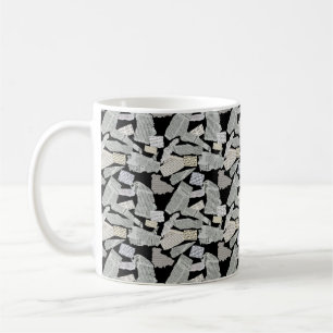 Tidningsskärning Mönster 01 x 4.b Kaffemugg