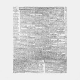 Tidningsutskrift Fleecefilt