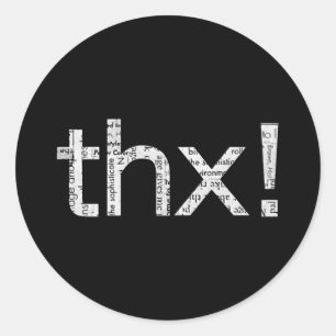 Tidningsutskrift Typografera etiketter för "THX"
