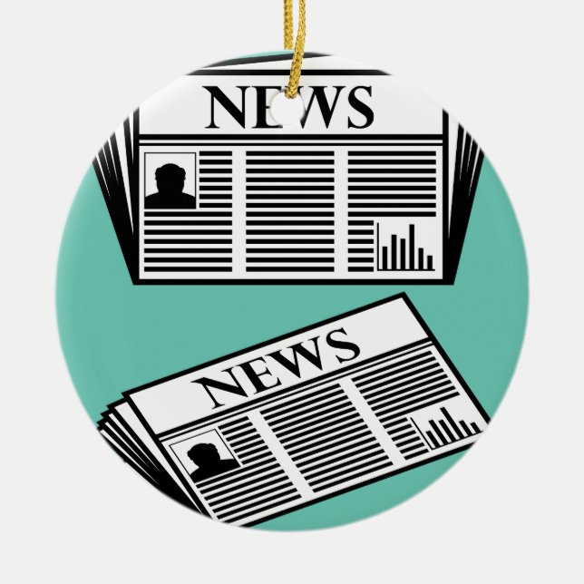 Tidningsvektor Julgransprydnad Keramik (Framsidan)