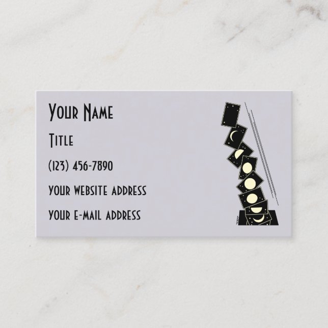 Tidpunkt då ett Affärskort i Hål går Visitkort (Framsida)