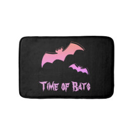 Tidpunkt för Fladdermöss - Rosa & Lila Abstrakt-ko Badrumsmatta