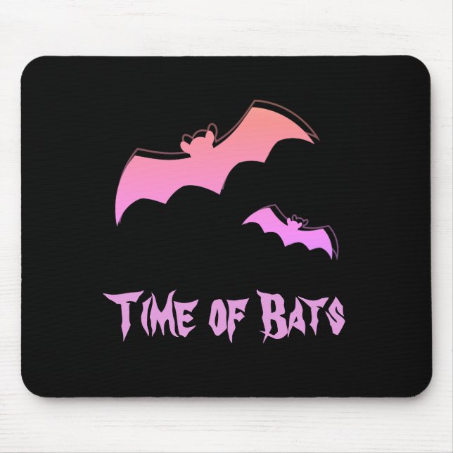 Tidpunkt för Fladdermöss - Rosa & Lila Abstrakt-ko Musmatta (Framsidan)