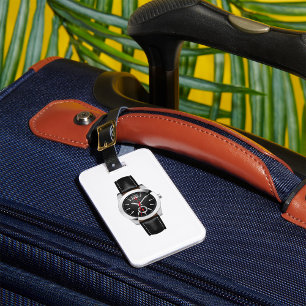 Tidpunkt för Snyggt av Luxury Black Chronograph Wa Bagagebricka