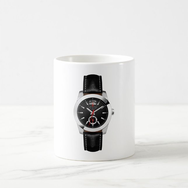 Tidpunkt för Snyggt av Luxury Black Chronograph Wa Kaffemugg (Skapare uppladdad)