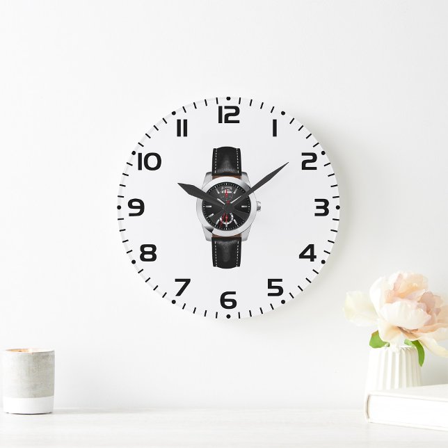 Tidpunkt för Snyggt av Luxury Black Chronograph Wa Stor Klocka (Skapare uppladdad)