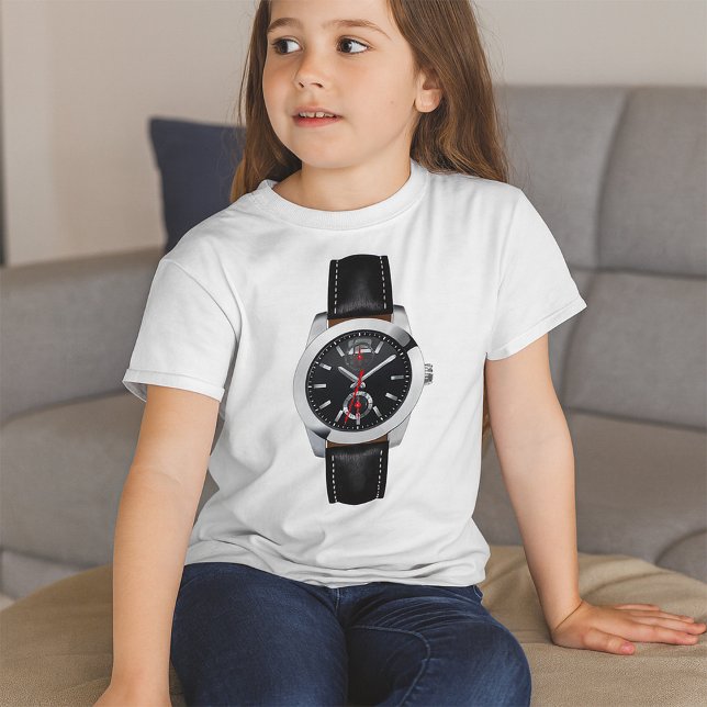 Tidpunkt för Snyggt av Luxury Black Chronograph Wa T Shirt (Skapare uppladdad)