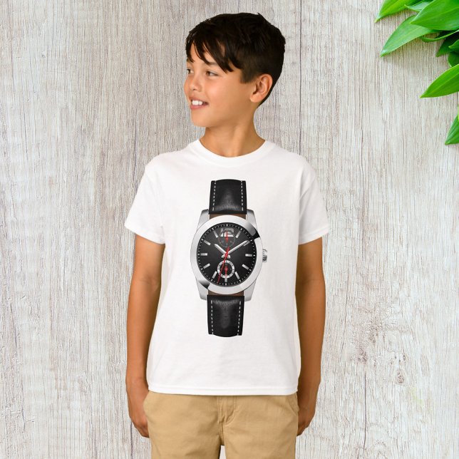 Tidpunkt för Snyggt av Luxury Black Chronograph Wa T Shirt (Skapare uppladdad)