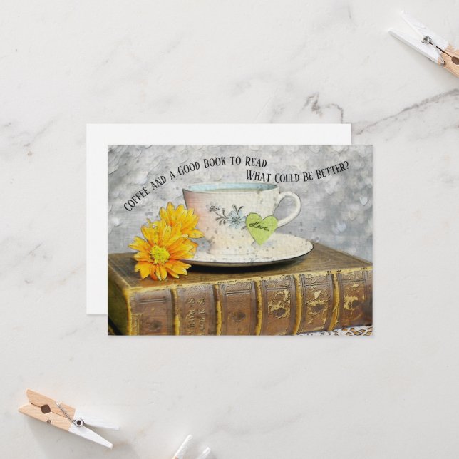 Tidpunkt för vaccinationskaffe och Bra Bok att läs Kort (Fram/Back In Situ)