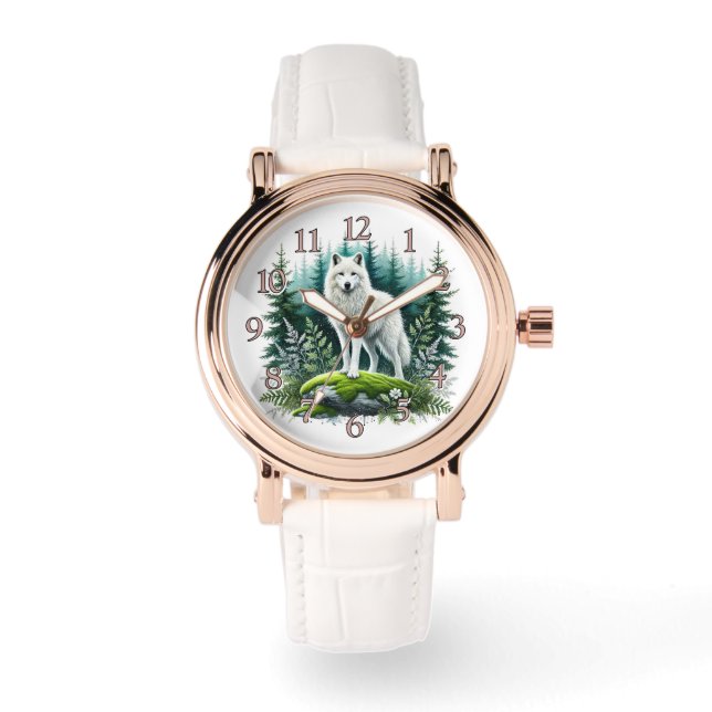 Tidpunkt för Varg med stor vikt Armbandsur (Framsida)