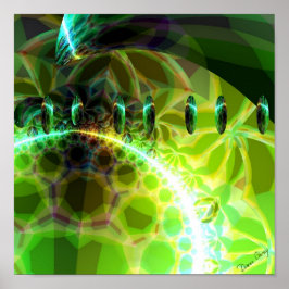 Tidpunkt - Lime & Guld Emerge Poster