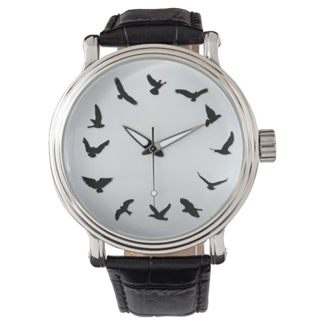 Tidpunkten flyger minimalistiskt Novelty Bird Watc Armbandsur (Framsida)