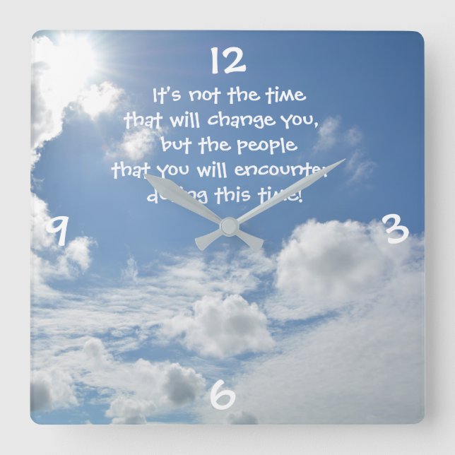 Tidpunkten... Fyrkantig Klocka (Framsida)