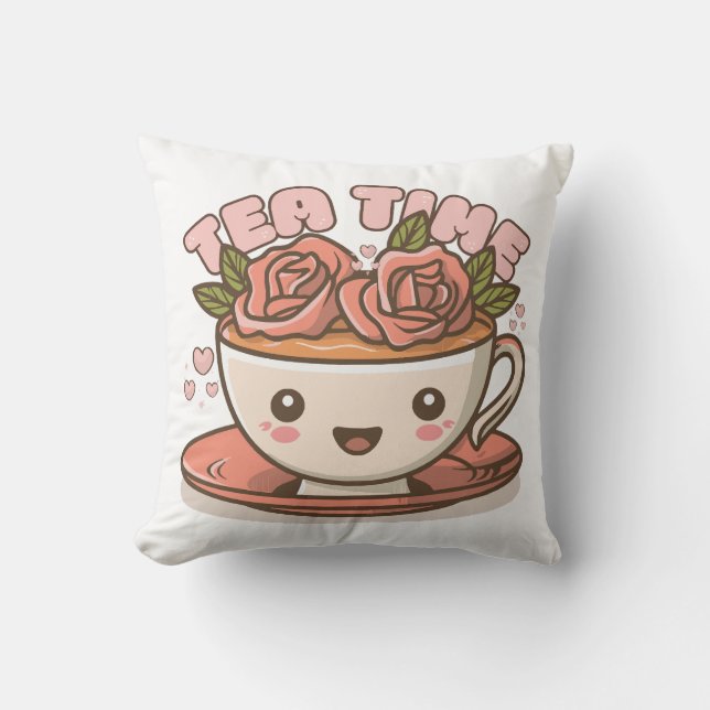 Tids för Te Ros Te Kawaii Kudde (Framsida)