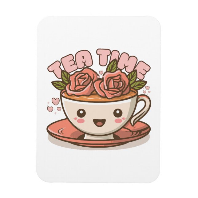 Tids för Te Ros Te Kawaii Magnet (Vertikal)
