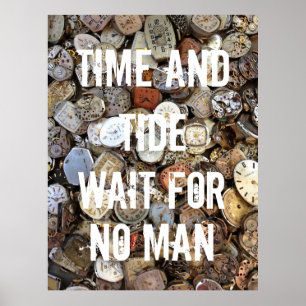 Tids och tidvattens citat poster