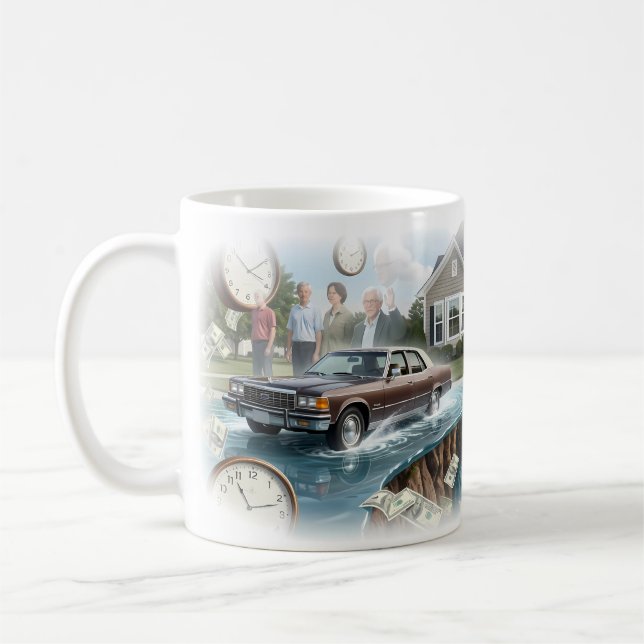Tids-, Pengar- och Förändringsmugg Kaffemugg (Vänster)