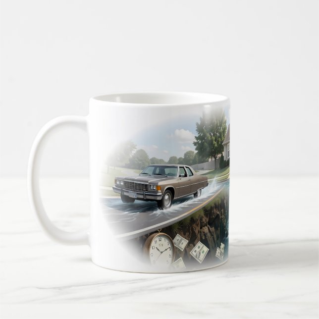 Tids-, Pengar- och Förändringsmugg Kaffemugg (Vänster)
