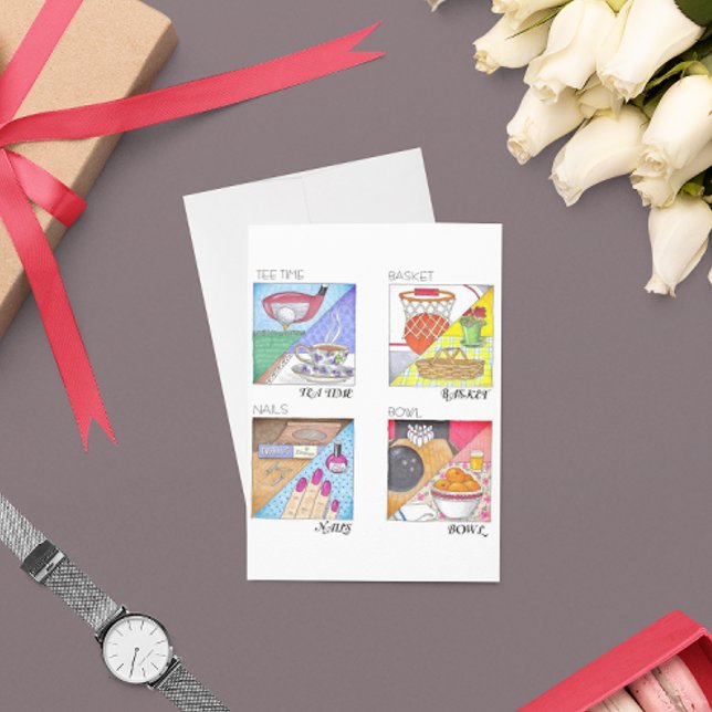 Tidsbeställd tebjudning årsdags kort (Skapare uppladdad)