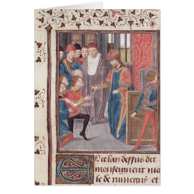 Tidsbeställning av två riddare hälsningskort (Framsidan)