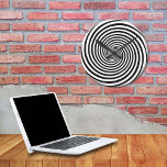 Tidsböjd hypnos Spiral Rund Klocka<br><div class="desc">Hypnosis spiral-design, populärt koncept för den omedvetna, kaos, ESP eller extra sensoriska upplevelsen, psykisk stressa, stam, vertigo, virvelpool, tornado, psykodelisk optik och illusioner. Perfektens tidsbänk! Se fler produkter med den här designen i butikens Hypnosis Spiral-kategori. Klicka bara på min butikslänk eller ikon och rulla. Besök mina andra butiker för mer...</div>