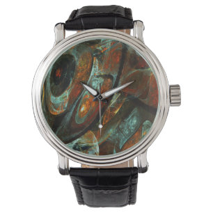 Tidsdelad Abstrakt Art Armbandsur