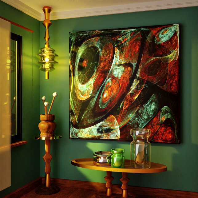 Tidsdelad Abstrakt Art Canvastryck (Time Split Abstract Art Canvas Print)