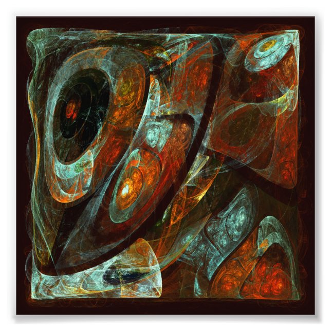 Tidsdelad Abstrakt Art Fototryck (Framsidan)