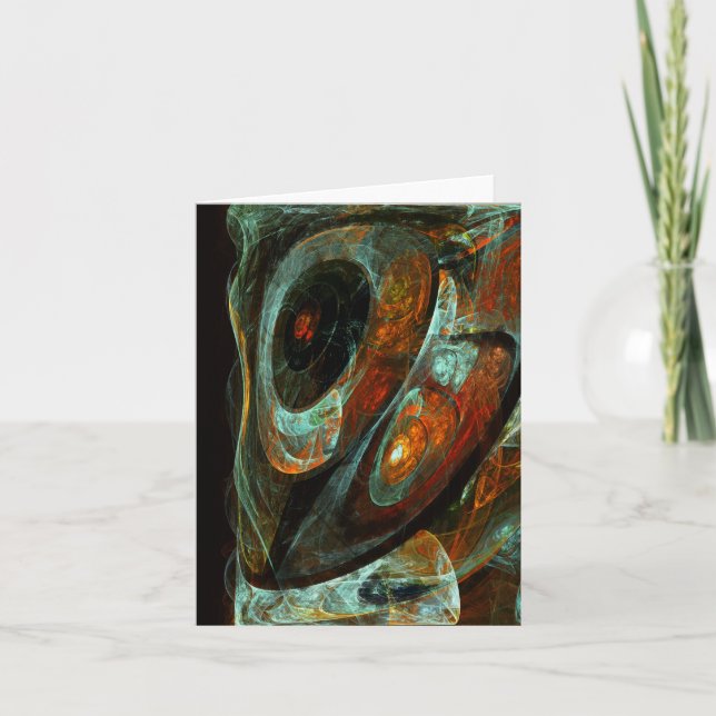 Tidsdelad Abstrakt Art Kort (Framsida)