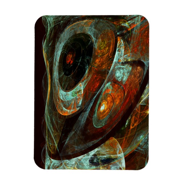 Tidsdelad Abstrakt Art Magnet (Vertikal)