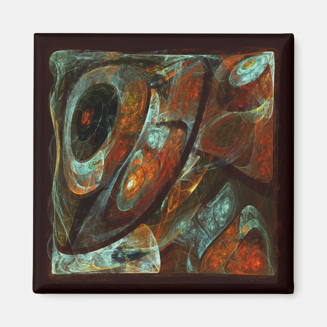 Tidsdelad Abstrakt Art Magnet (Framsidan)