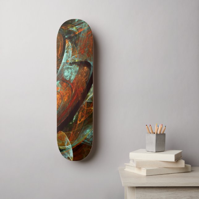 Tidsdelad Abstrakt Art Mini Skateboard Bräda 18,5 Cm (Väggkonst)