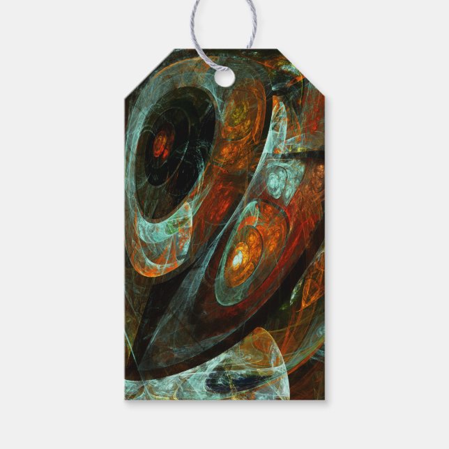 Tidsdelad Abstrakt Art Presentetikett (Framsidan)