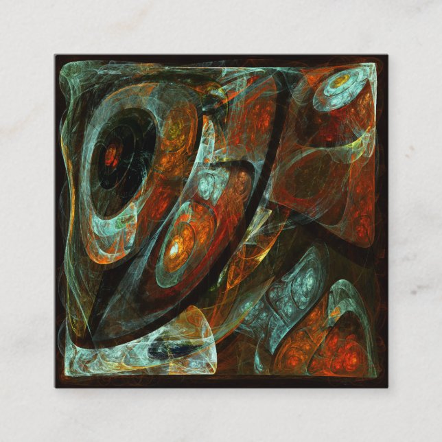 Tidsdelad Abstrakt Art Tilläggskort (Framsida)