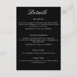 Tidsenlig svart och vit minimalism tilläggskort